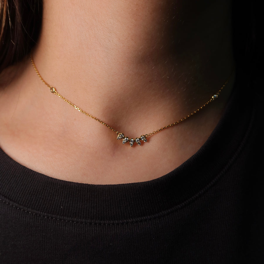 Crane Curve Diamond Necklace - Psylish