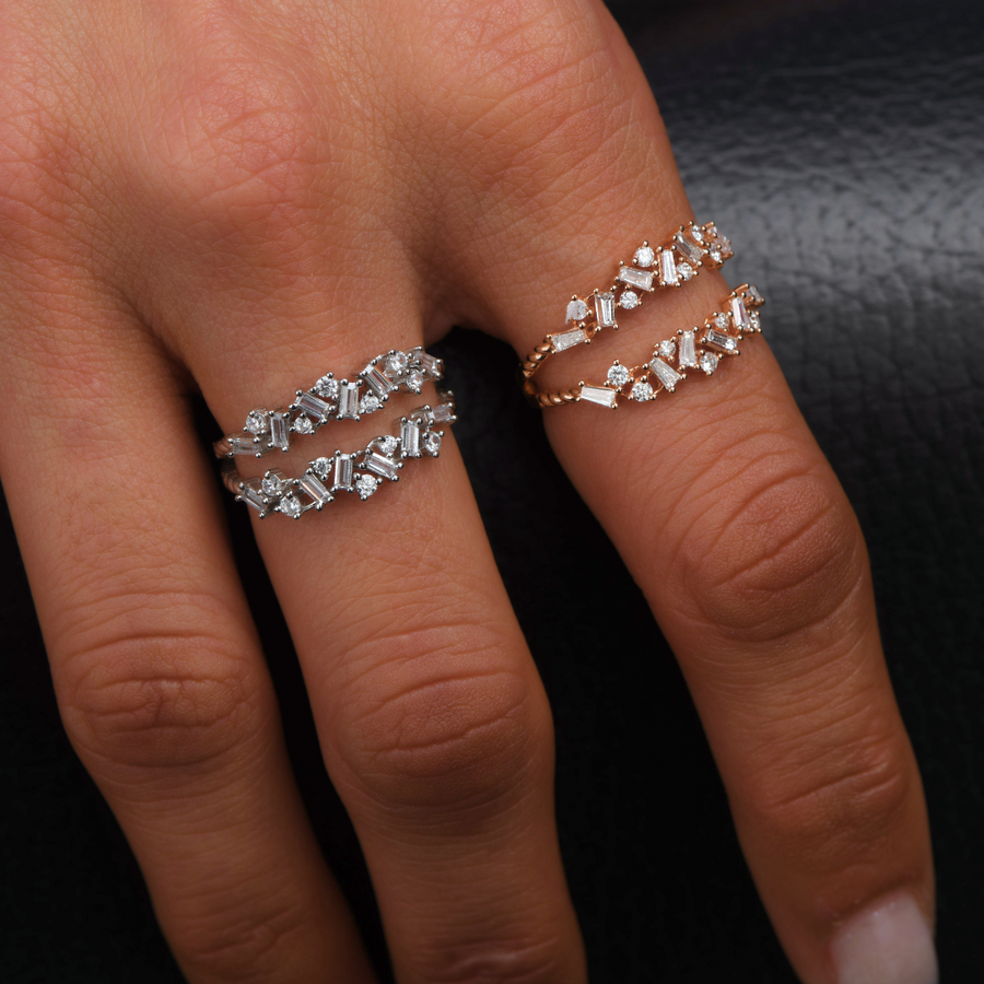 Double Baguette Diamond Ring - Psylish