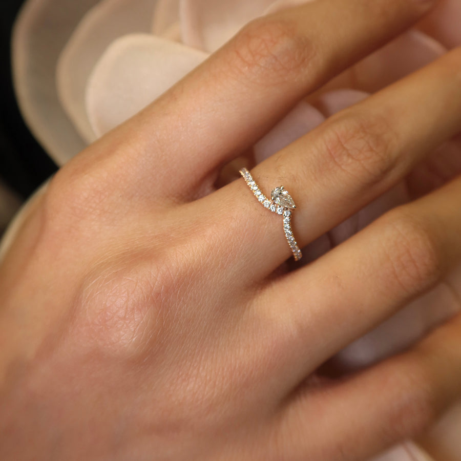 Drew Diamond Drop Ring - Psylish