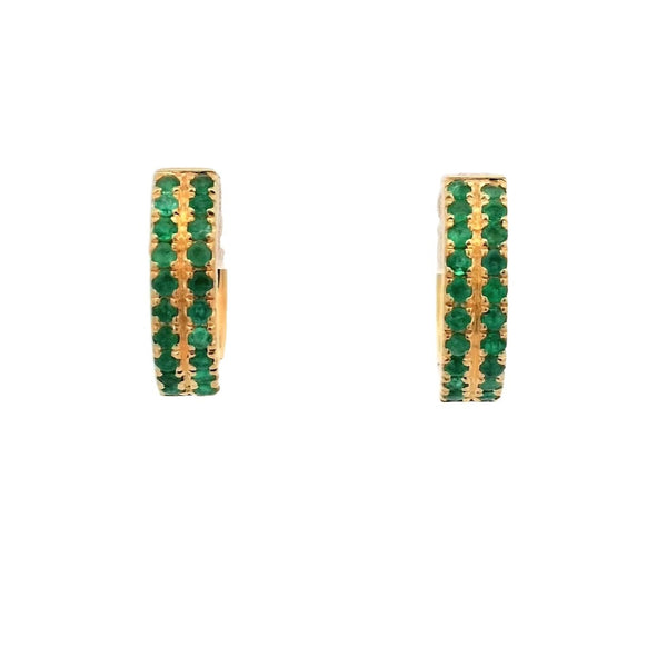 Shay Emerald Huggie Earrings