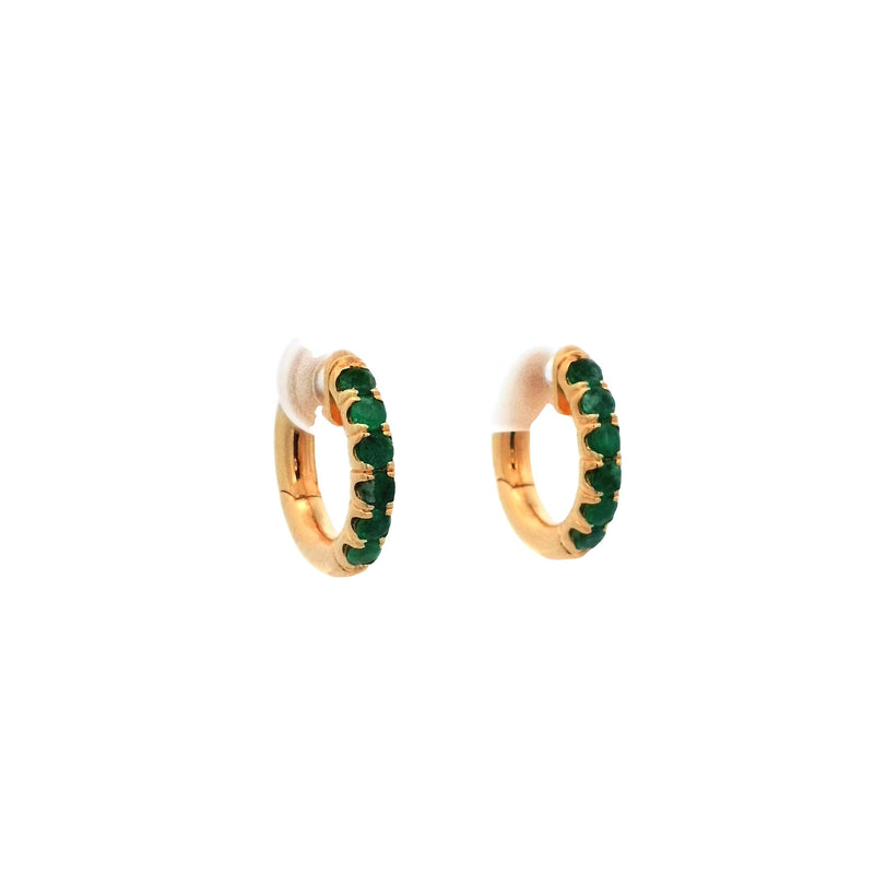 Finn Emerald Huggie Earrings