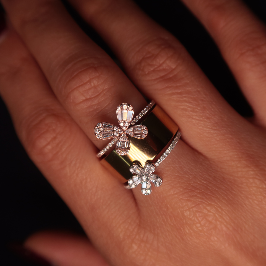 Rose Gold Abundance Butterfly Diamond Ring