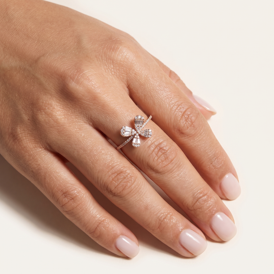 Abundance Butterfly Diamond Ring Rose Gold 