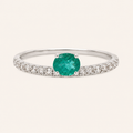 Ally Emerald Diamond Ring