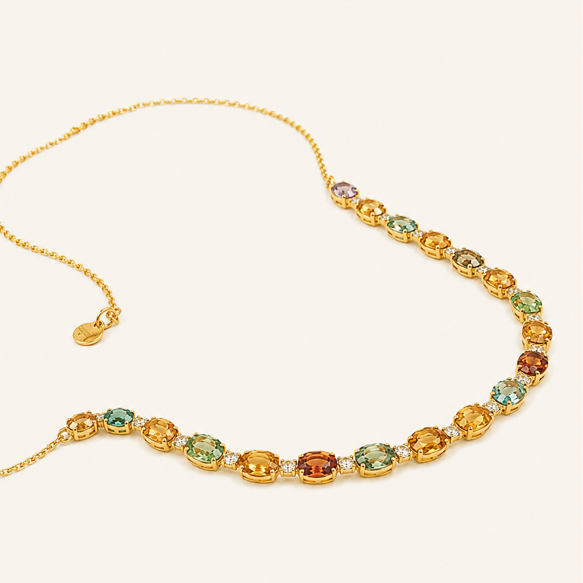 Amelia Rainbow Sapphires Choker Necklace - Psylish