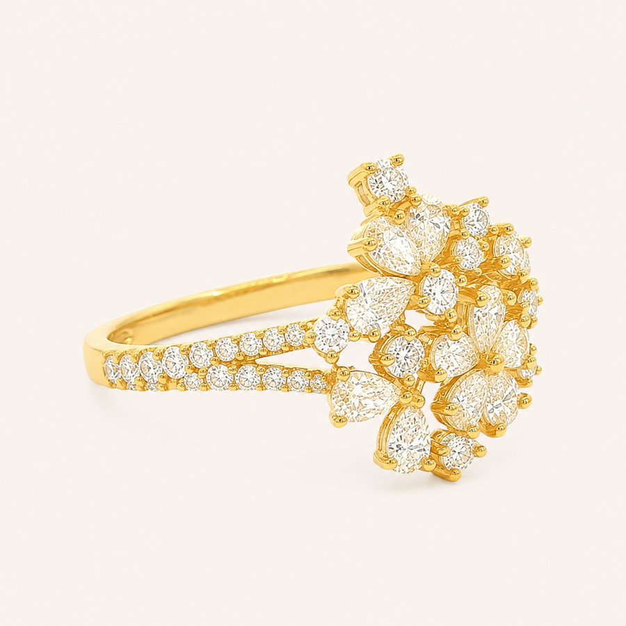 Anne Cluster Diamond Ring - Psylish