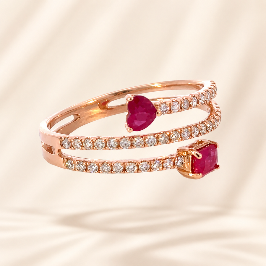 Aviva Ruby Diamond Ring - Psylish