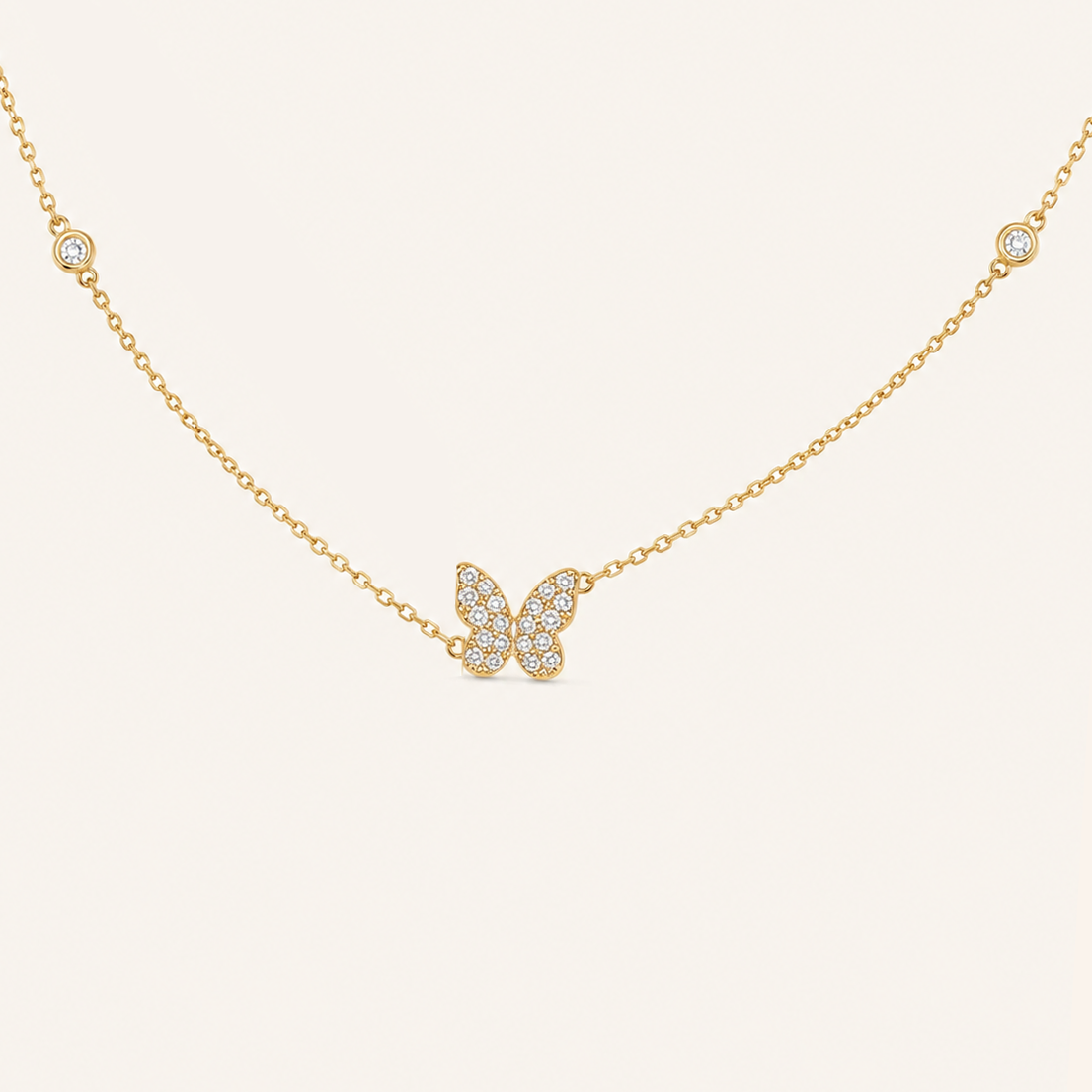 Butterfly Diamond Necklace - Psylish