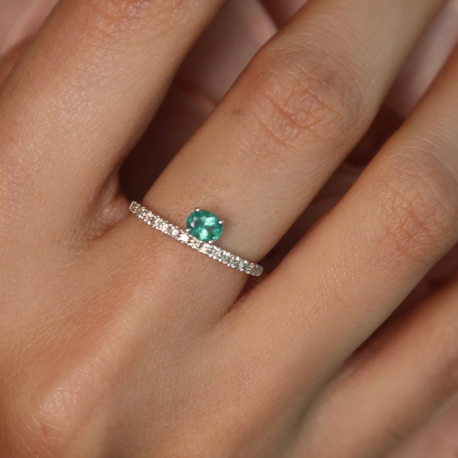 Ally Emerald Diamond Ring - Psylish