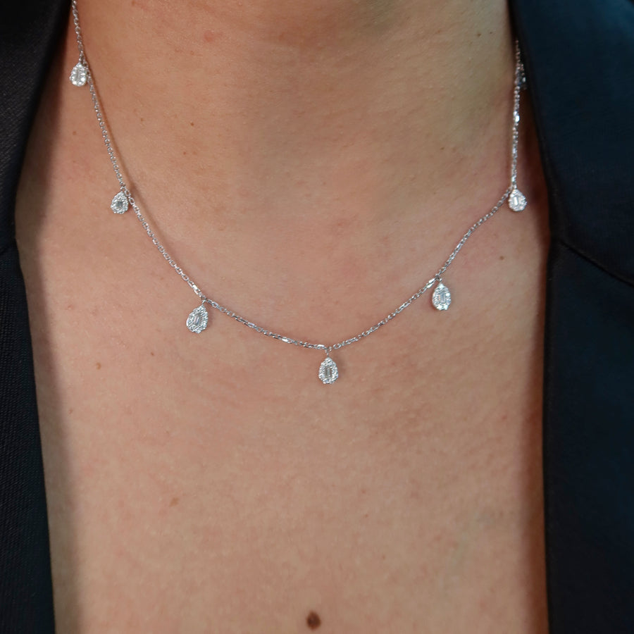 Pear Drops Diamond Necklace - Psylish