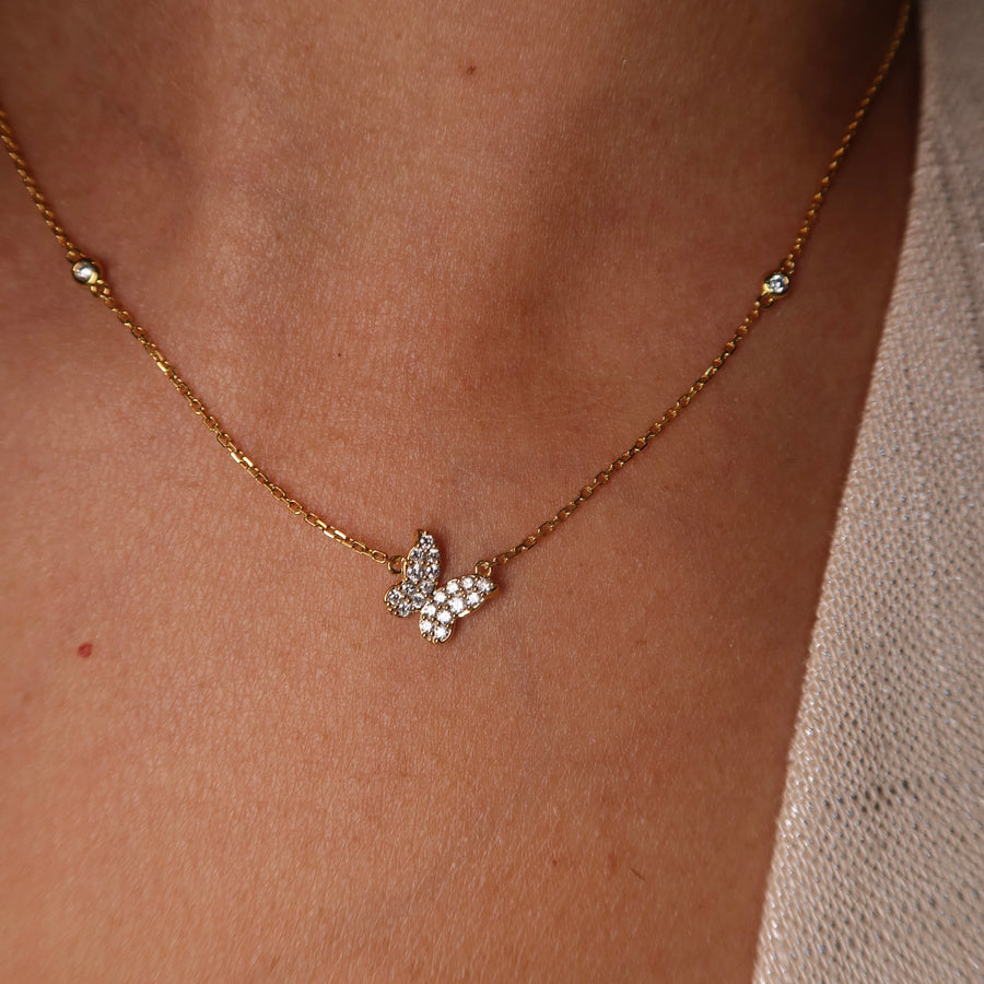 Flutter Diamond Necklace - Psylish