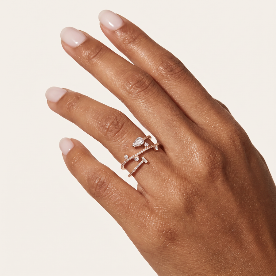 Casie Diamond Ring in Rose Gold