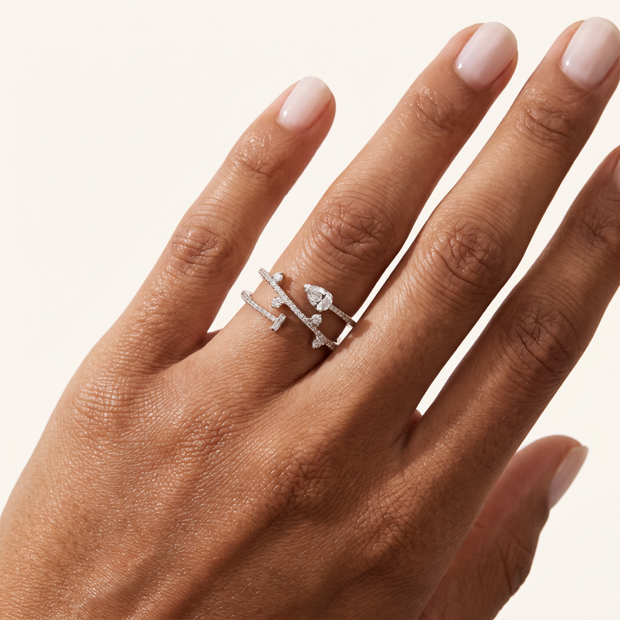 Casie Diamond Ring in White Gold