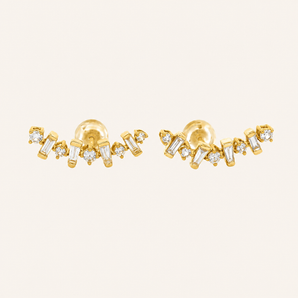 Rian Diamond Crawler Earrings - Psylish
