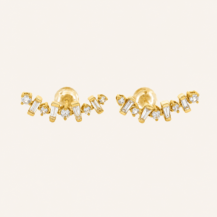 Rian Diamond Crawler Earrings - Psylish