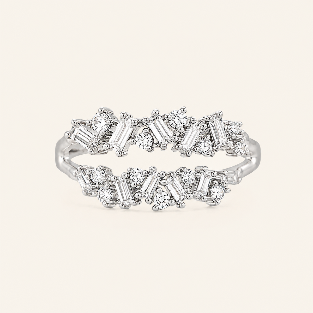 Double Baguette Diamond Ring - Psylish