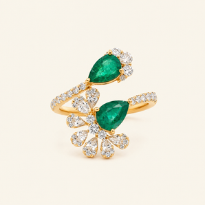 Lumi Double Emerald Ring - Psylish