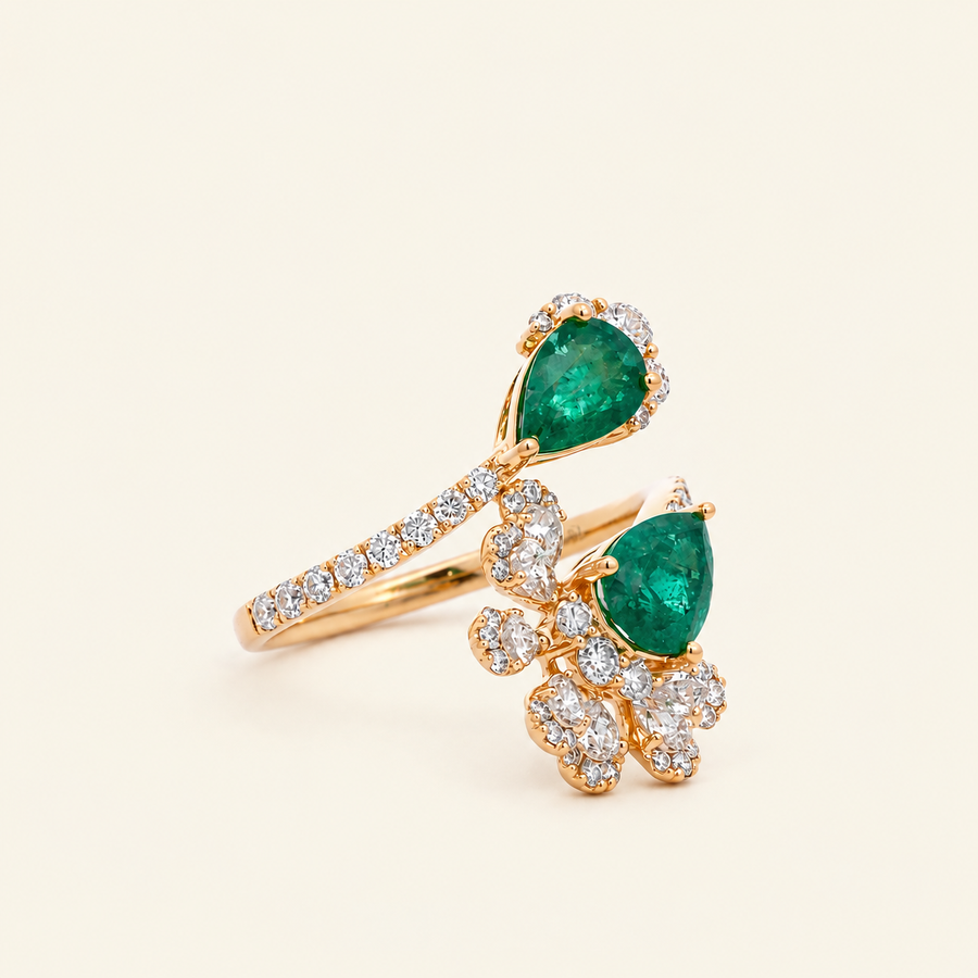 Lumi Double Emerald Ring