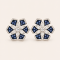 Chloe Blue Sapphire Diamond Earrings
