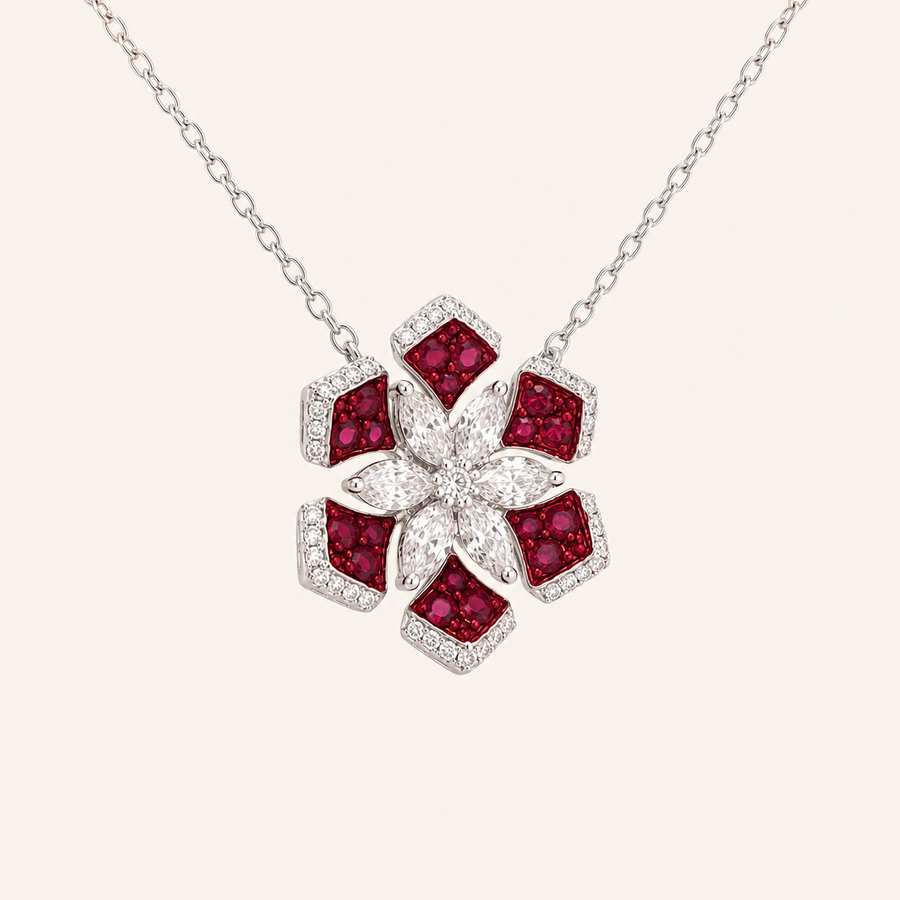 Chloe Ruby Diamond Necklace - Psylish