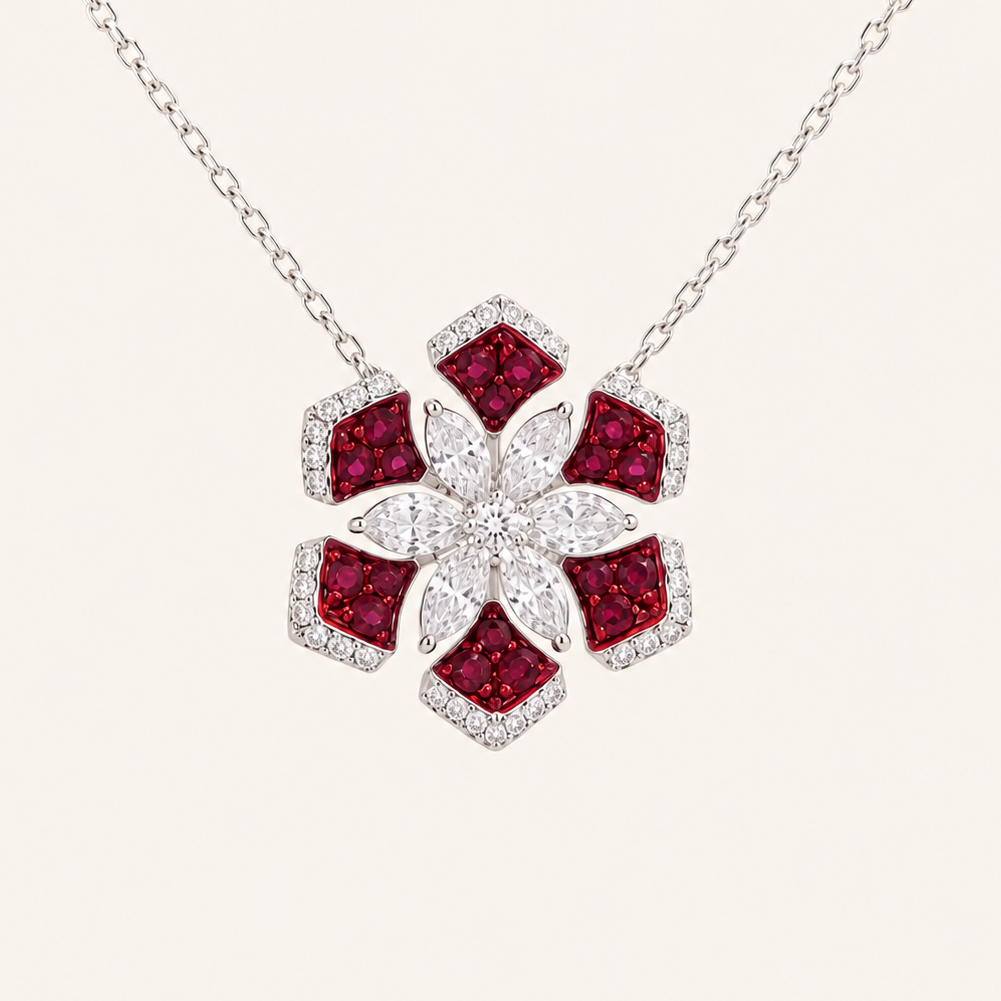 Chloe Ruby Diamond Necklace - Psylish