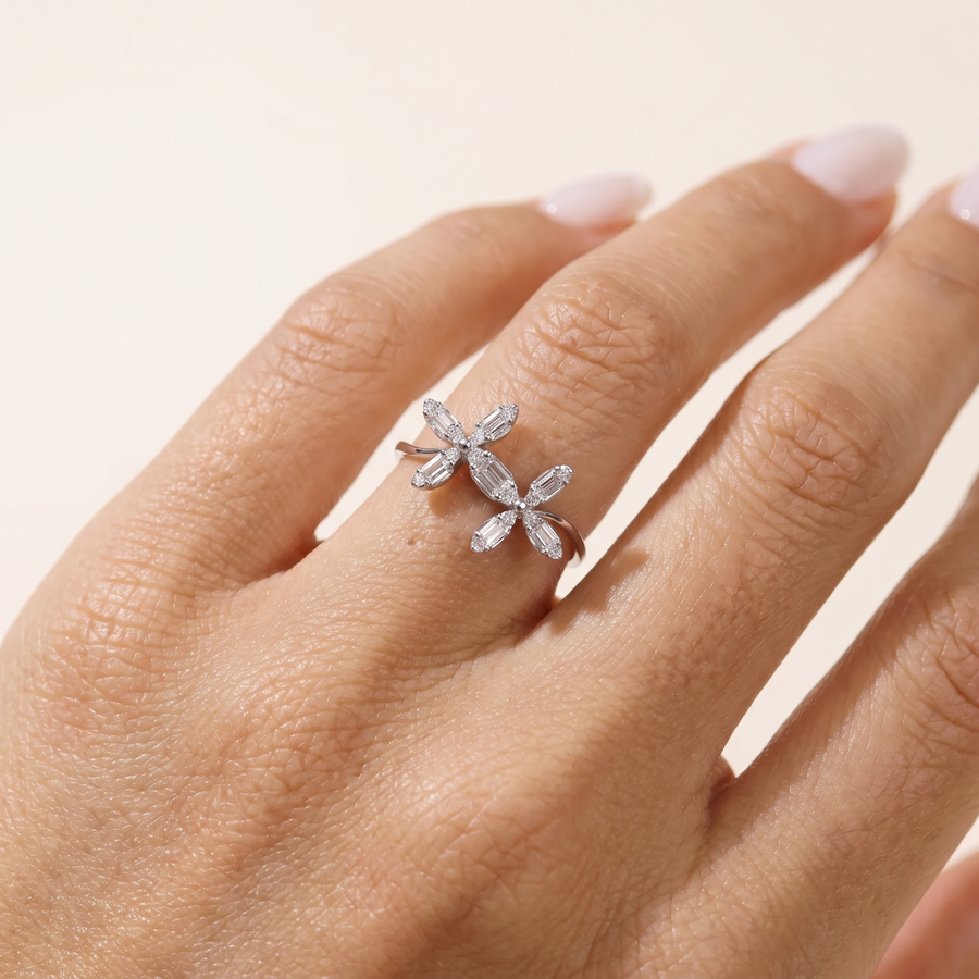 Chloris Diamond Ring White Gold