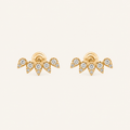 Crane Curve Diamond Stud Earrings