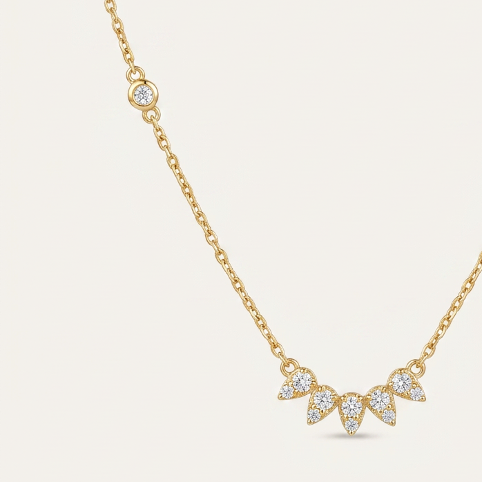 Crane Curve Diamond Necklace - Psylish