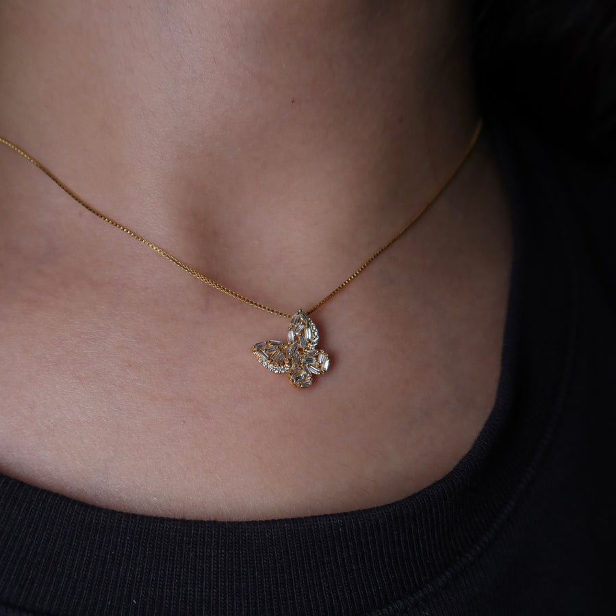 Skye Butterfly Diamond Necklace - Psylish