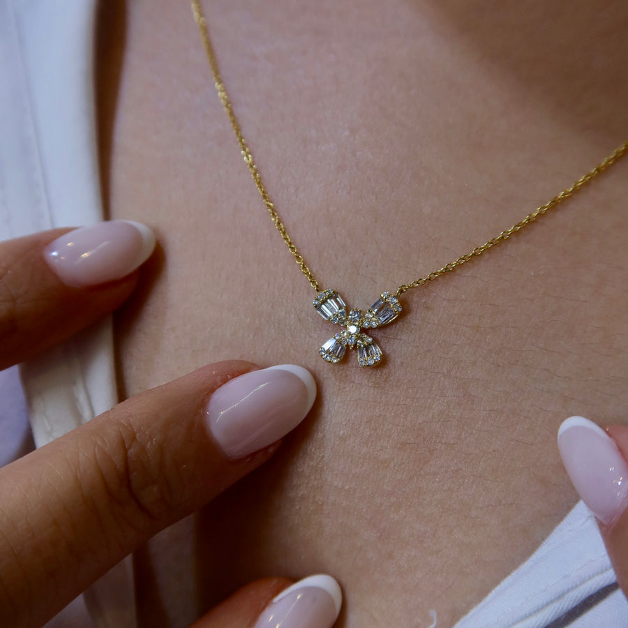 Fiori Butterfly Diamond Necklace