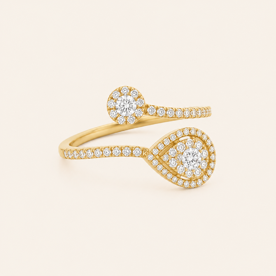 Danni Pear Diamond Ring - Psylish