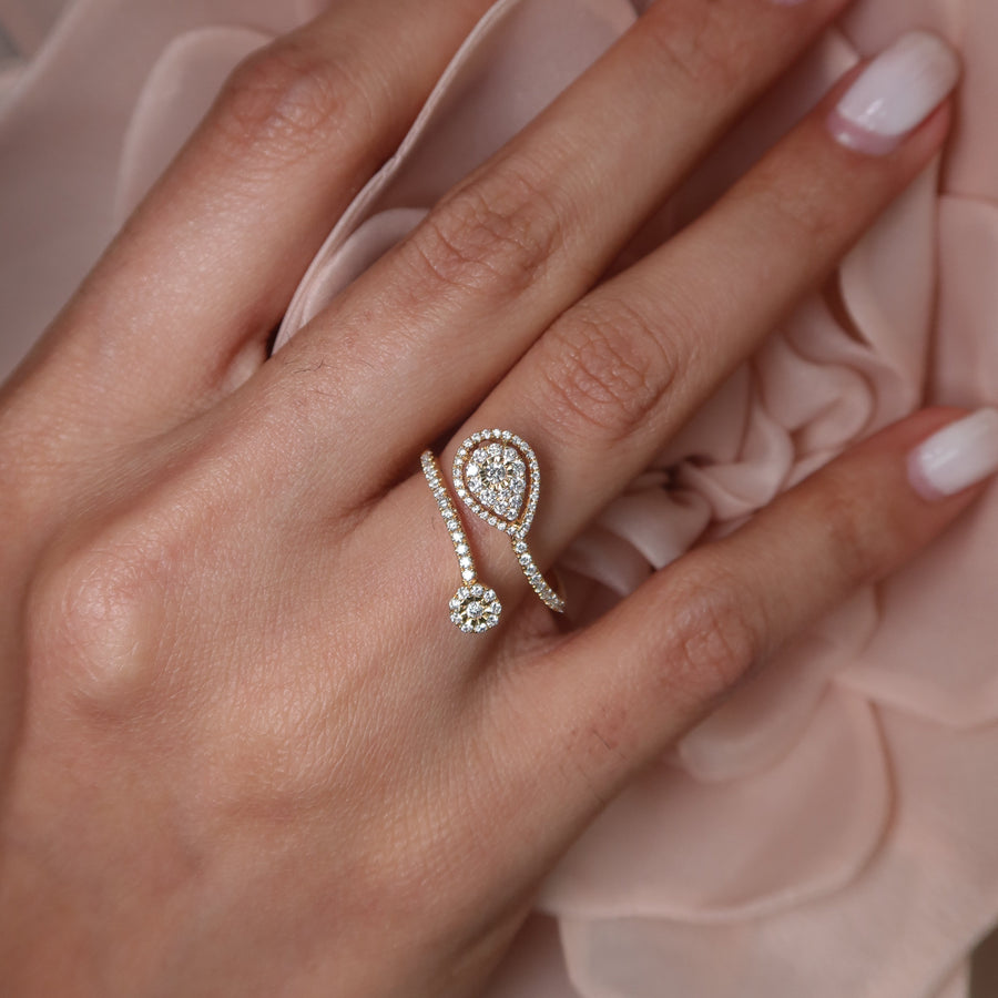 Danni Pear Diamond Ring - Psylish