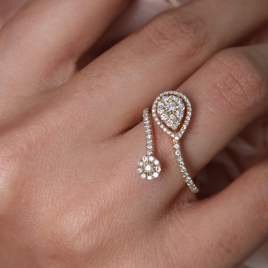 Danni Pear Diamond Ring - Psylish