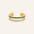Dena Emerald White Sapphire Ear Cuff