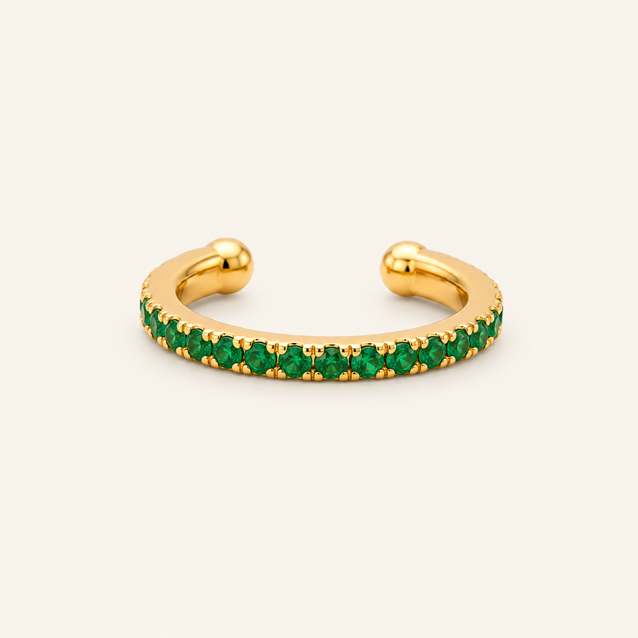 Dia Emerald Ear Cuff - Psylish