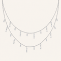 Double Diamond Drip Necklace