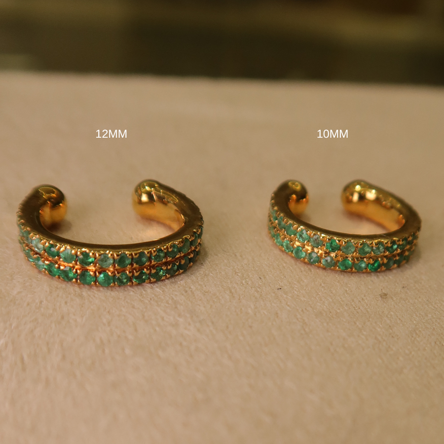 Double Emerald Ear Cuff - Psylish