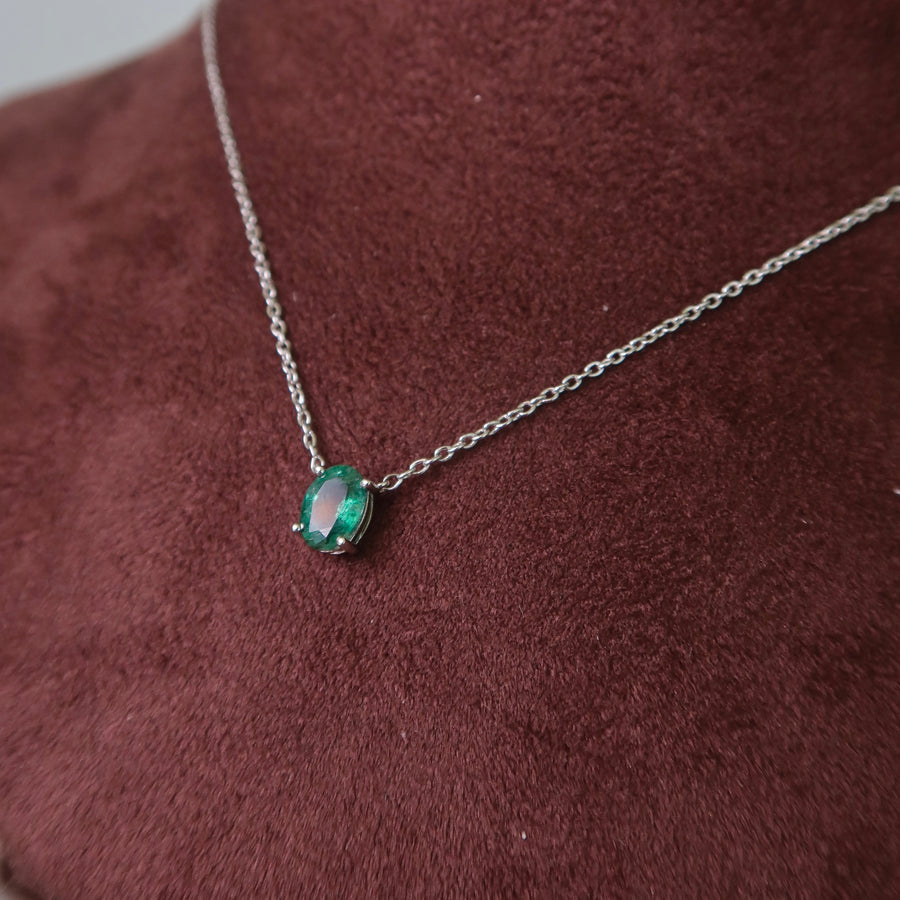Oval Emerald Necklace - Psylish