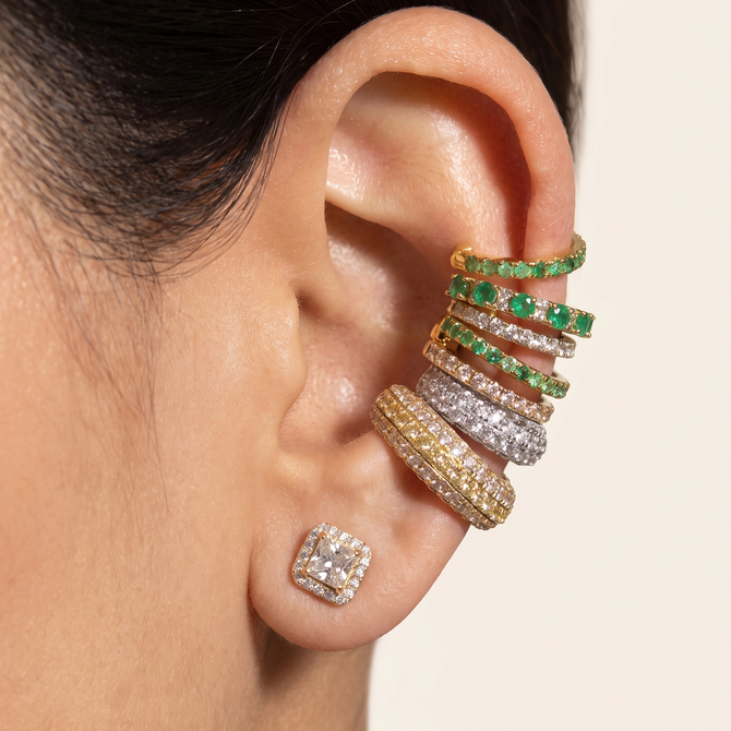 Earrings and cuffs by Psylish