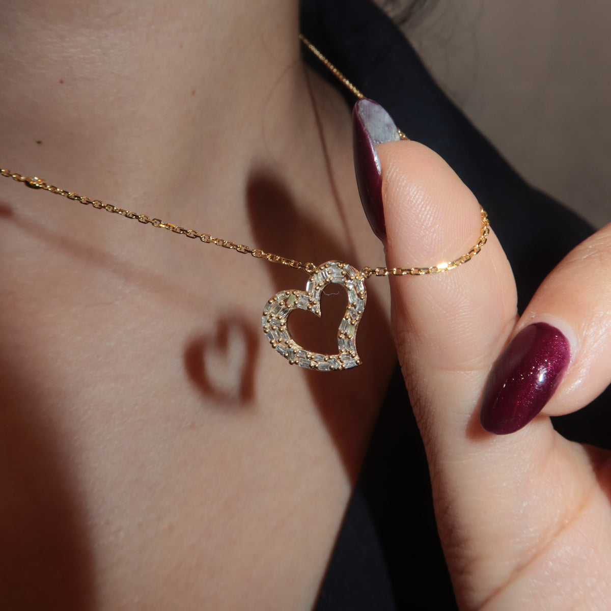 Emma Heart Diamond Necklace - Psylish