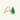 18K Yellow Gold ring with a zambian emerald gemstone and diamond on a white background