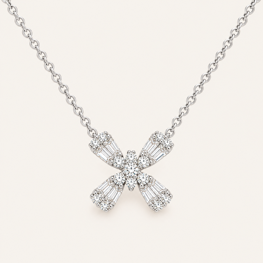 Fiori Butterfly Diamond Necklace - Psylish