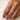 Florin Diamond Flower Ring in White Gold and Rose Gold on Brown Skin