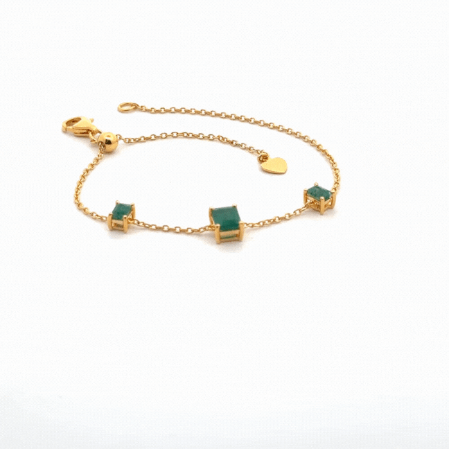 Sera Trinity Emerald Bracelet