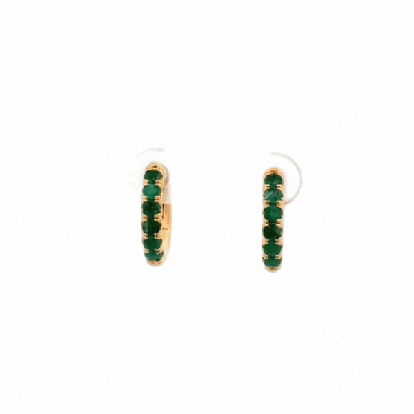 Finn Emerald Huggie Earrings