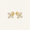 Freya Fleur Diamond Stud Earrings