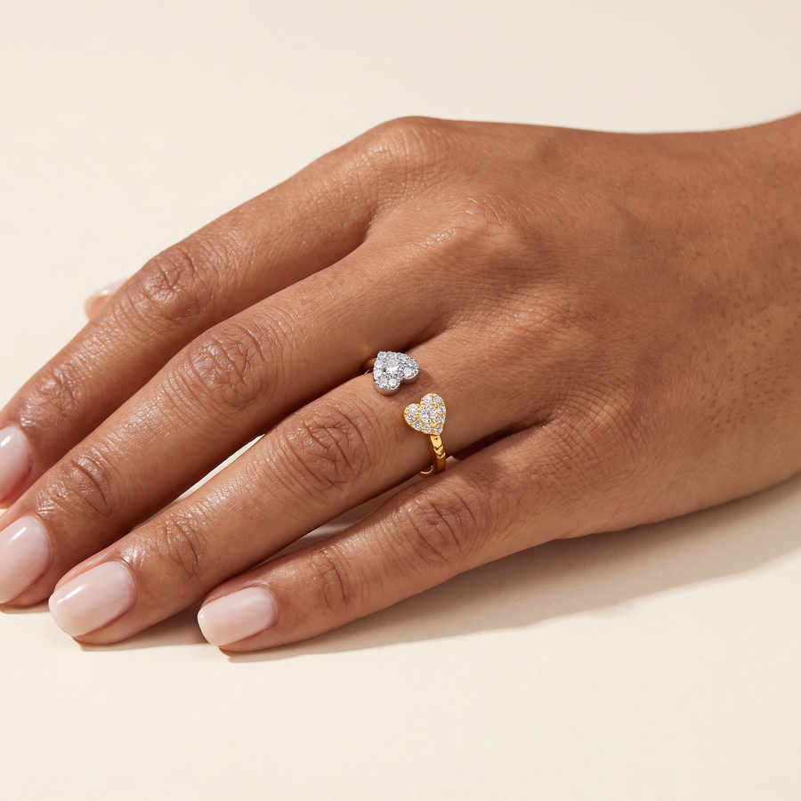 Heart Duo Diamond Ring
