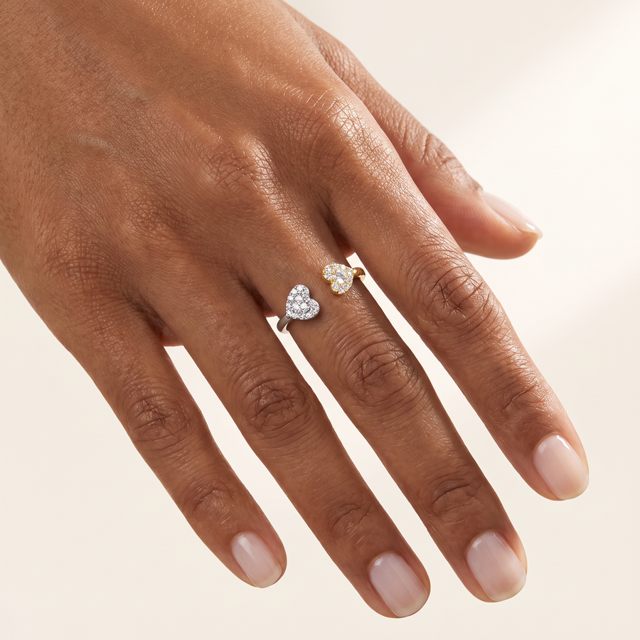 Heart Duo Diamond Ring