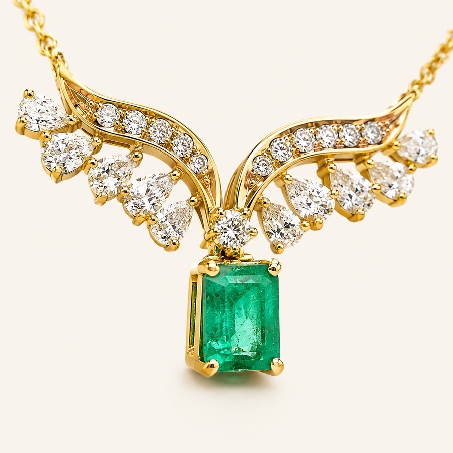 Holly Emerald Necklace - Psylish