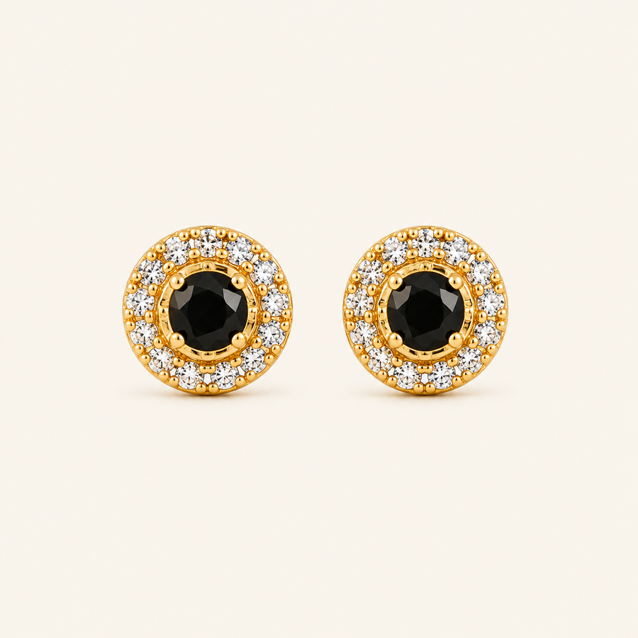 Sable Black Diamond Stud Earrings - Psylish